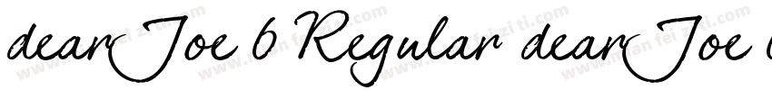 dearJoe 6 Regular dearJoe 6 Regular字体转换
